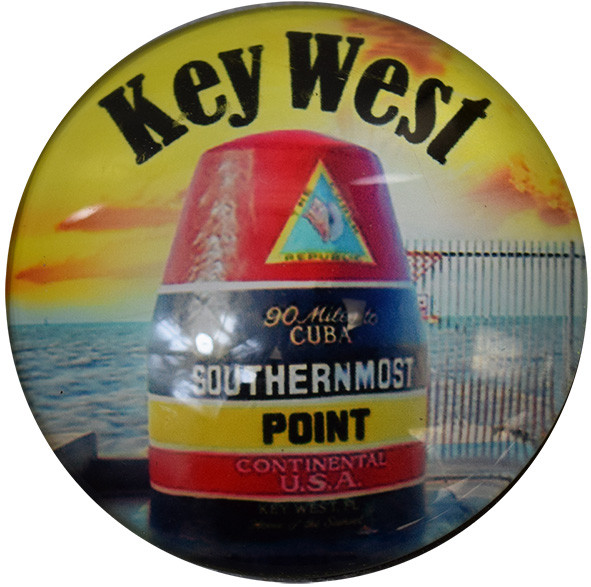 Key West Southern Point  Glass Magnet 50mm