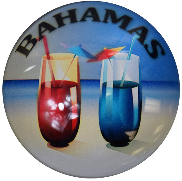 Bahamas Drink Glass Magnet 50mm