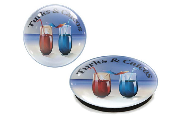 Turks & Caicos Drink G1000-83 Glass Magnet 50mm