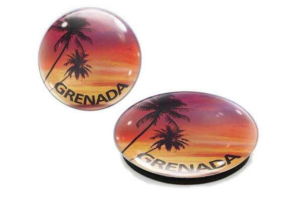 Grenada Orange Beach G1000-94 Glass Magnet 50mm