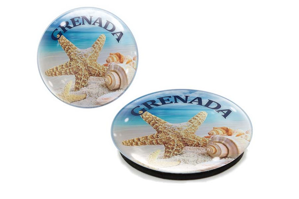 Grenada Orange Beach G1000-94 Glass Magnet 50mm