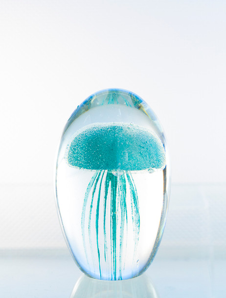 Glass Jellyfish 4 1/4? Blue