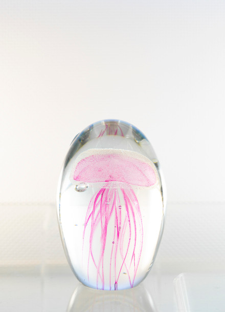 Glass Jellyfish 4 1/4"Pink
