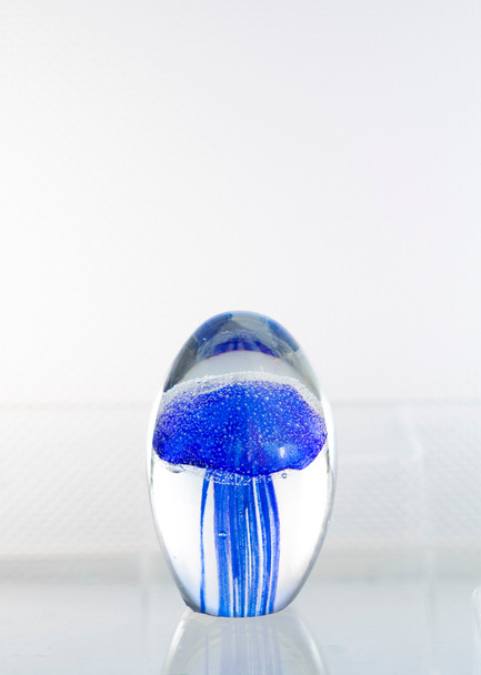 Glass Jellyfish 3 1/4? Navy Blue