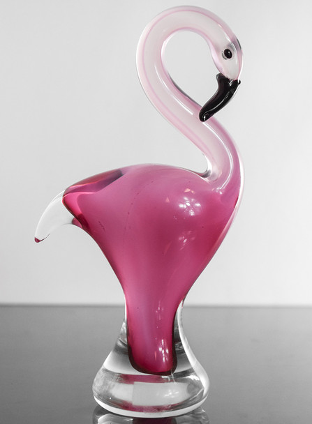 Glass Flamingo 9"