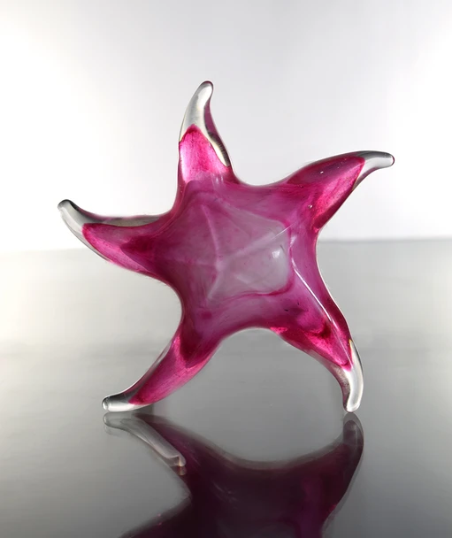 Glass Starfish Pink 6"