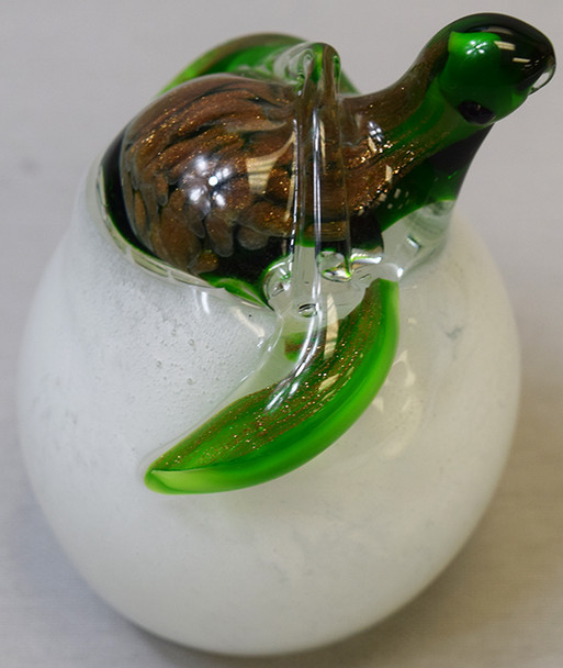 Glass Turtle Egg 5"