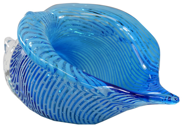 Glass Shell Blue 9"