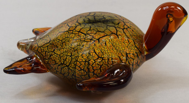 Glass Turtle Brown 6"