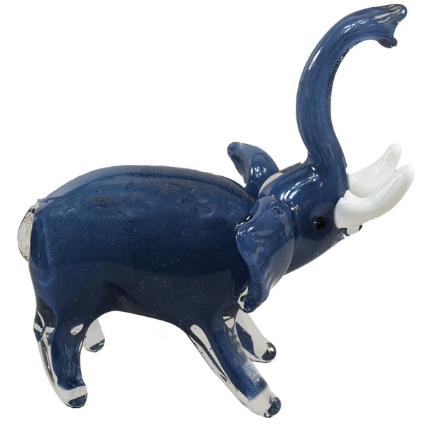 Glass Elephant Grey 10"