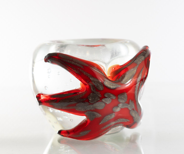 Glass Starfish Tea Light Holder 3"