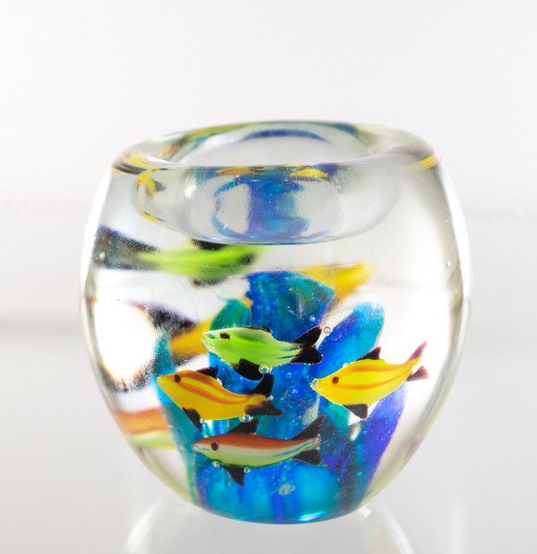 Glass Fish Tea Light Holder  3 1/2?