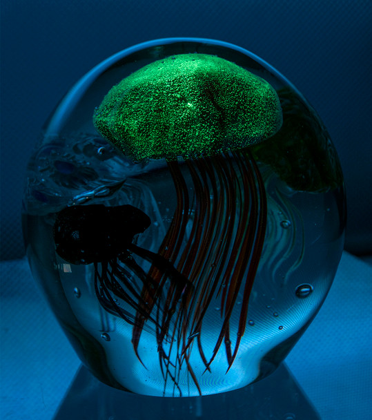 Multi-Color Glass Jellyfish Ball 7 1/2"