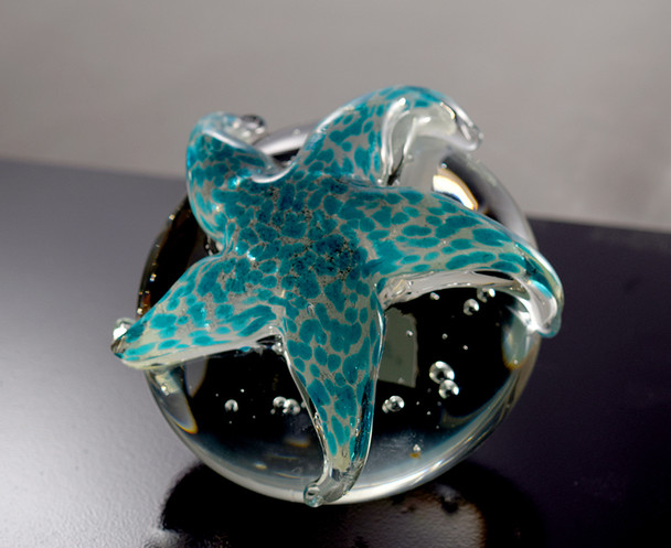 Starfish on ball -Blue 4"