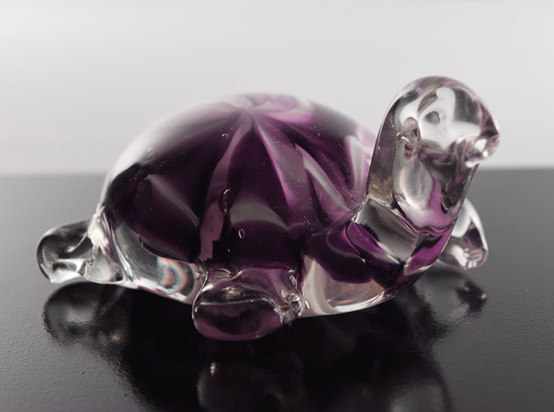 Glass Turtle Purple 5 1/2"