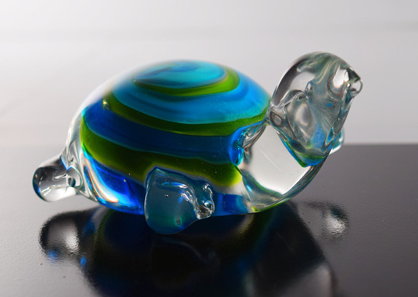 Glass Turtle Green 5 1/2"