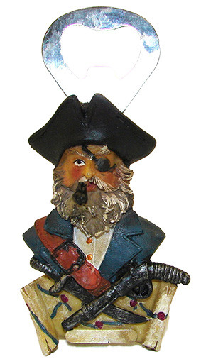 Pirate Bottle-Opener Magnets w/Name Drop 5"