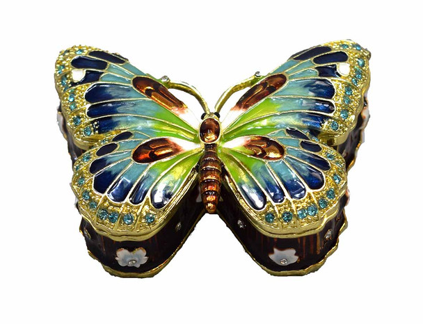 Jeweled Butterfly Box 3"