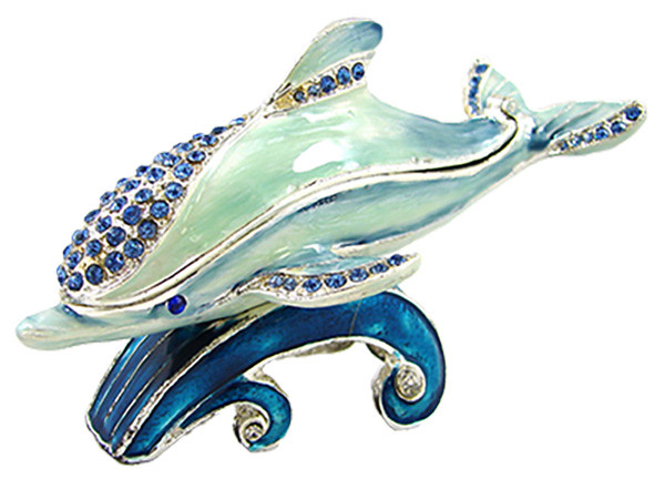 Jeweled "Dolphin" Box 3 1/2"