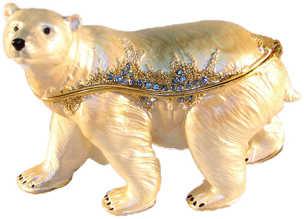 Jeweled "Polar Bear" Box 4"