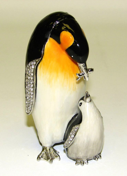 Jeweled "Penguin" Box 3 1/2"