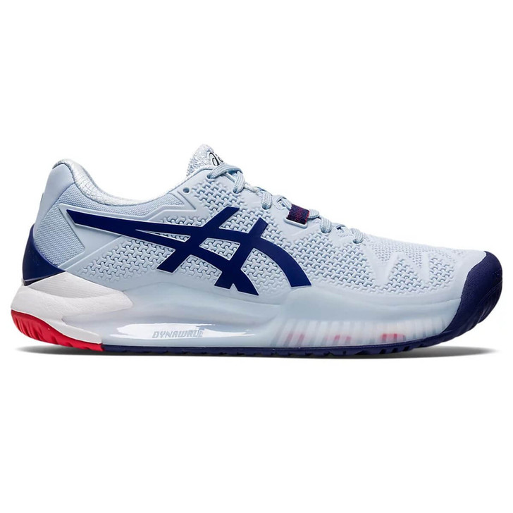 ZAPATILLAS ASICS MUJER GEL RESOLUTION 8 CLAY AZUL HUMO - Conecta Store