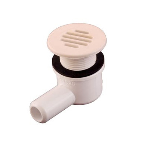 640-0420 Waterway Plastics | Drain, Waterway, 2"Face, 90°, 3/4"Barb, 1-1/4"Hole w/Cover, White 640-0420 Waterway Plastics | Drain, Waterway, 2"Face, 90°, 3/4"Barb, 1-1/4"Hole w/Cover, White