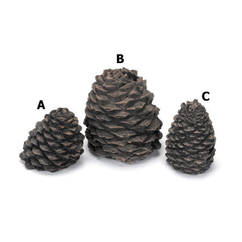 Hargrove Small Straight Ceramic Pine Cone For Gas Logs, 4.5"H