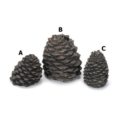 Hargrove Small Straight Ceramic Pine Cone For Gas Logs, 4.5"H