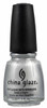 China Glaze Nail Polish Lacquer Platinum Silver - .5oz