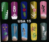 Airbrush Nail Stencil - USA15