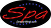 Electric Flashing & Chasing LED Sign: Spa