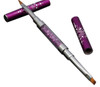 Nail Art Rhinestone Handle Double-headed Acrylic Brush Pen PURPLE