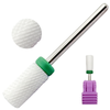 White Ceramic Large Barrel Nail Bit - 3/32" Shank - Coarse (Unchamfered Edge)