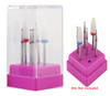 Nail Drill Bits Holder - PINK 7 Holes