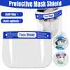 Disposable Face Shields, 13" x 8-3/4", Blue/Clear, Pack Of 10 Shields