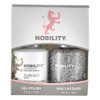 LeChat Nobility Gel Polish & Nail Lacquer Duo Set Silver Glitz - .5 oz / 15 ml