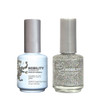 LeChat Nobility Gel Polish & Nail Lacquer Duo Set Silver Glitz - .5 oz / 15 ml