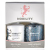 LeChat Nobility Gel Polish & Nail Lacquer Duo Set Aqua Glitz - .5 oz / 15 ml