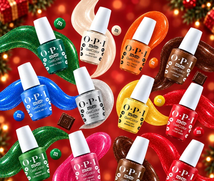 OPI Sweeten Your Mani x m&m Holiday 2026 Collection 
