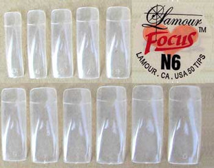 Lamour Focus Full-moon Clear Tips - 500ct