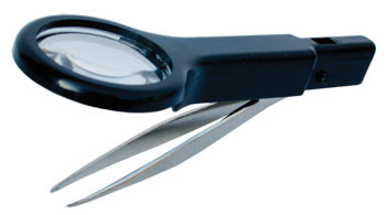 Sharp Point Tweezer w/Magnifying