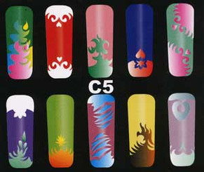 Airbrush Nail Stencil - C5