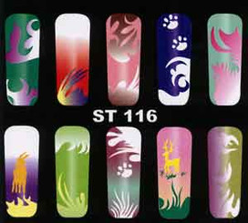 Airbrush Nail Stencil - ST116