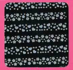 3D Jeweled Nail & Toe Stickers - N03 White