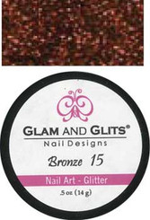 Glam & Glits Nail Art Glitter: Bronze - 1/2oz