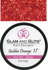 Glam & Glits Nail Art Glitter: Golden Orange - 1/2oz