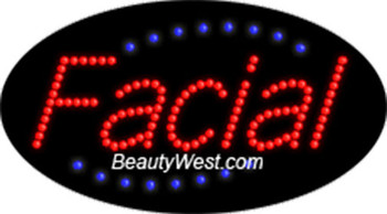 Electric Flashing & Chasing LED Sign: Facial