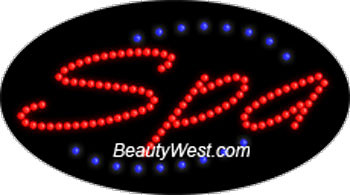 Electric Flashing & Chasing LED Sign: Spa