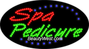 Electric Flashing & Chasing LED Sign: Spa Pedicure